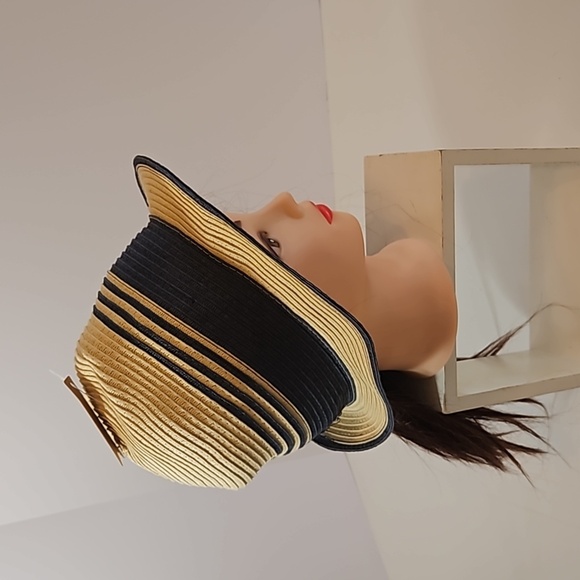 Summer Fedora Hat 100% paper straw Unisex black detail British Style Handmade - Picture 10 of 17